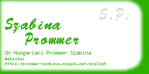 szabina prommer business card
